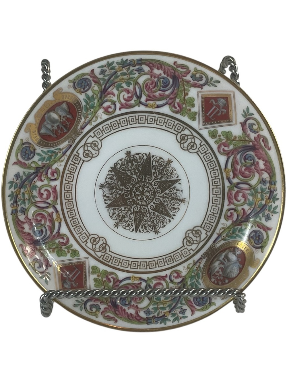 Antique 1846 Sevres Chateau de Fontainebleau Saucer Plate S.46 Louis Philippe